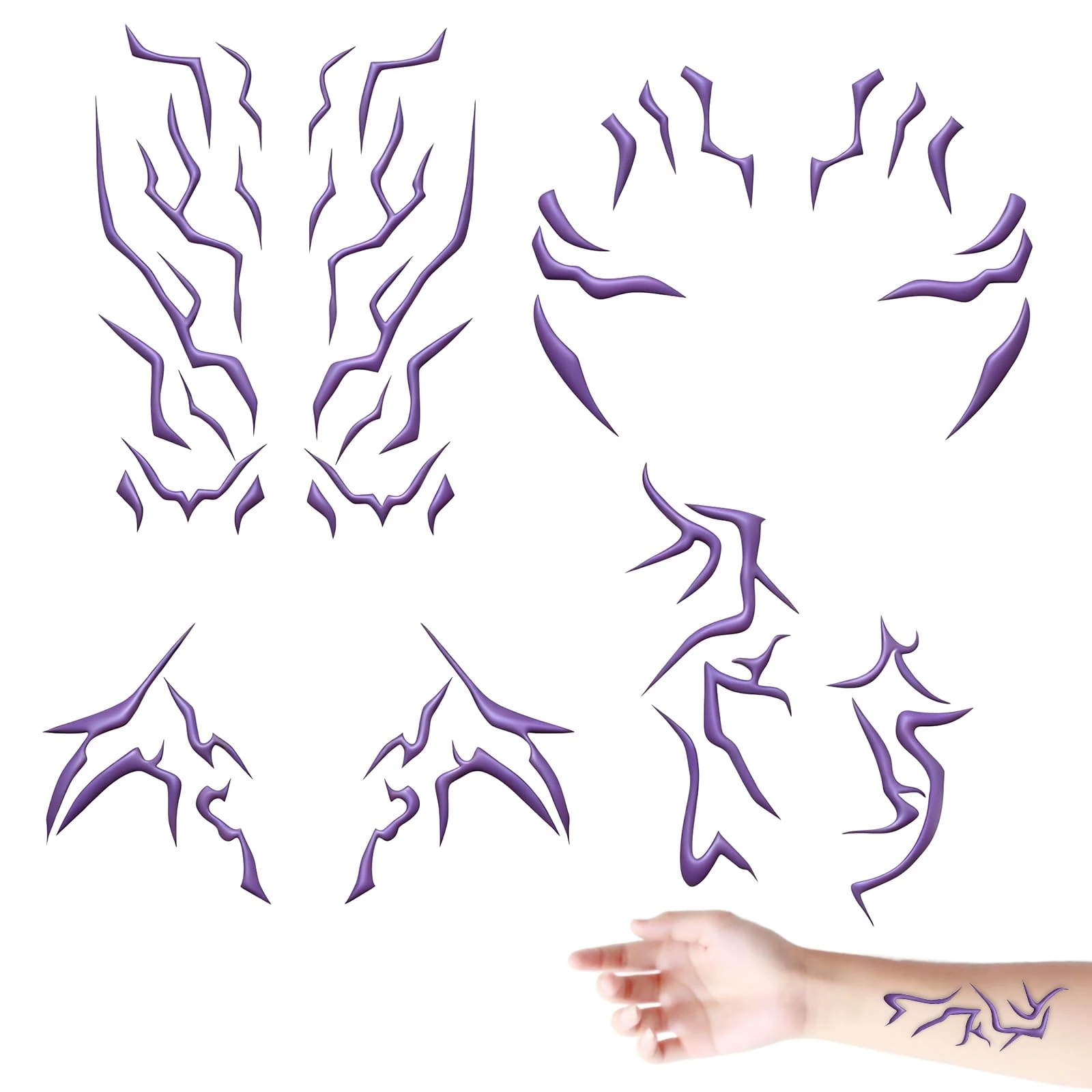 Temporary Tattoos Stickers, Cosplay Tattoo Sticker Waterproof Adult, Costume Accessories