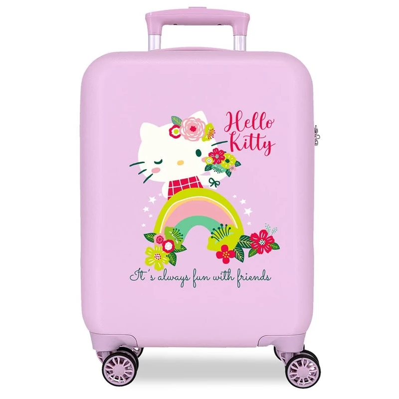 Sanrio Hello Kitty Always Fun with Friends Cabin Suitcase Pink 33 x 50 x 20 cm Hard Case 2.3 kg ABS 2.3 kg 28.4L Hand Luggage
