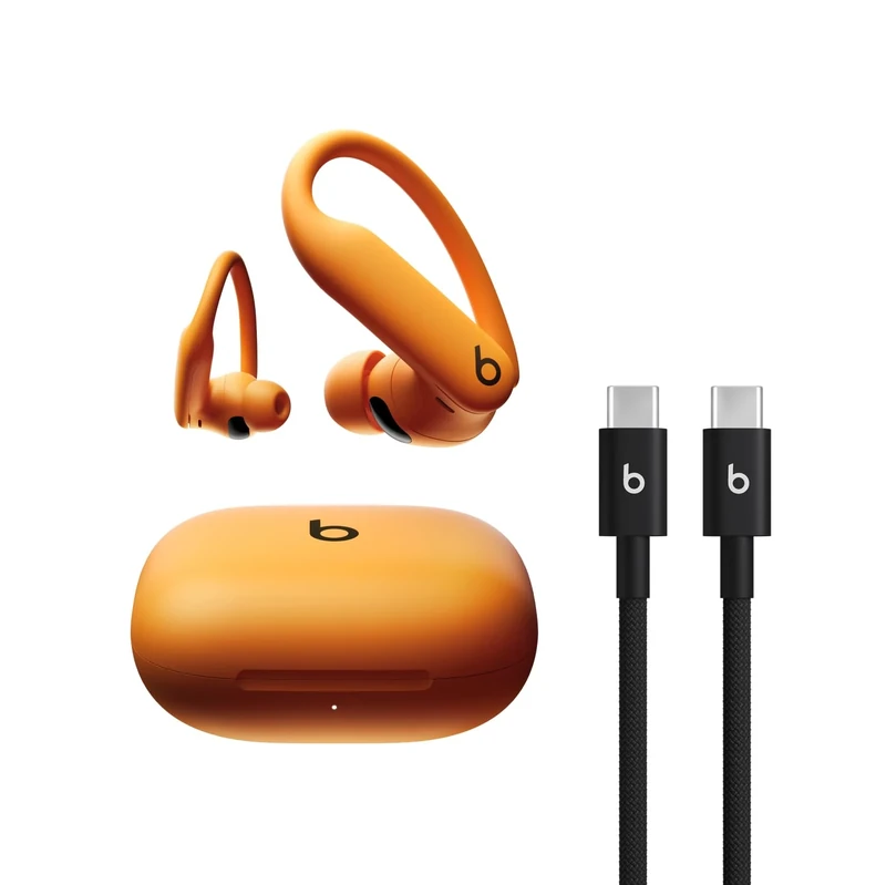 Beats Powerbeats Pro 2 - Electric Orange with USB-C Charging Cable (1.5m)