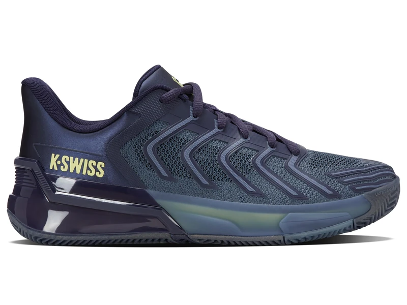 K-Swiss Men's ULTRASHOT 4 Clay Tennis Shoe, Vintage Indigo/Naval Academy/Luminary Green, 8 UK