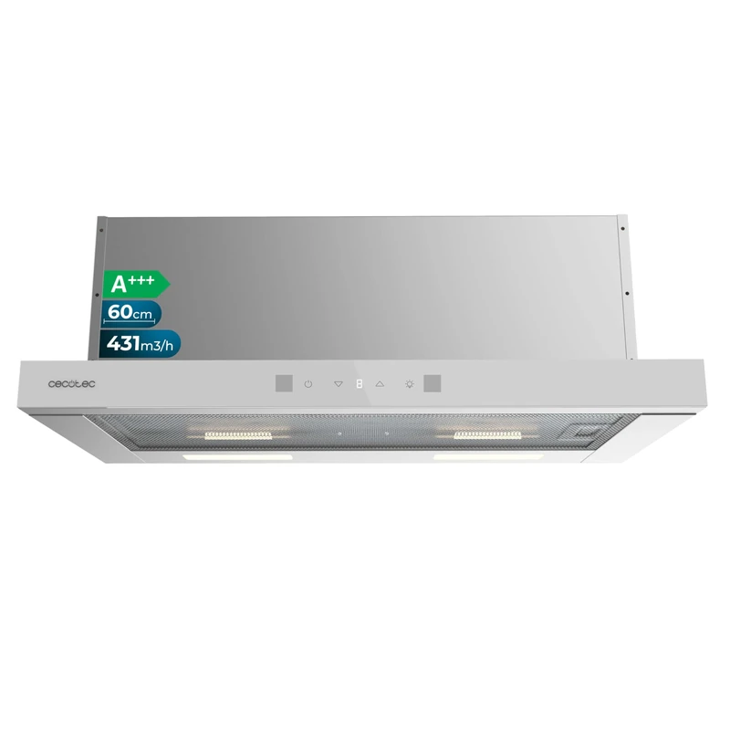 Cecotec Bolero Flux TLT 604400 White Glass Telescopic Hood