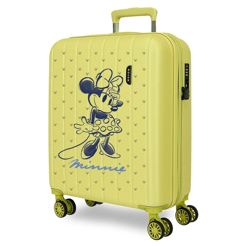 Joumma Disney Minnie Line Cabin Suitcase Yellow 40 x 55 x 20 cm Rigid 2.8 kg TSA Closure Integrated ABS 2.8 kg 37L Extendable Hand Luggage