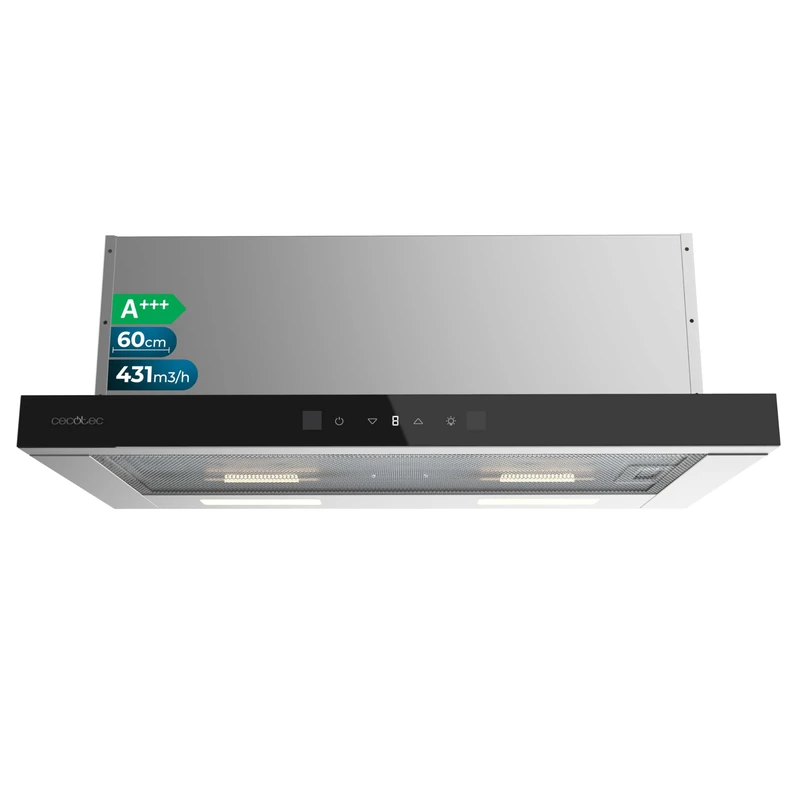 Cecotec Bolero Flux TLT 604400 Telescopic Hood - Black Glass
