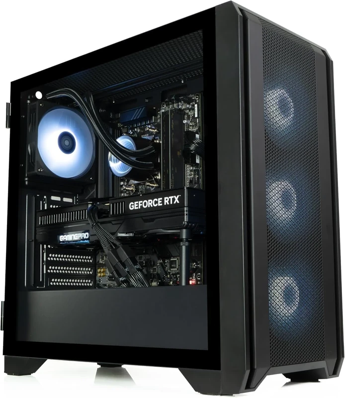 ionz Gaming PC - Desktop Computer, Ryzen 7 5800X, NVIDIA RTX 5060 Ti, 16GB RAM, 1TB SSD, 650W PSU, WiFi, Windows 11, GE336F, Black