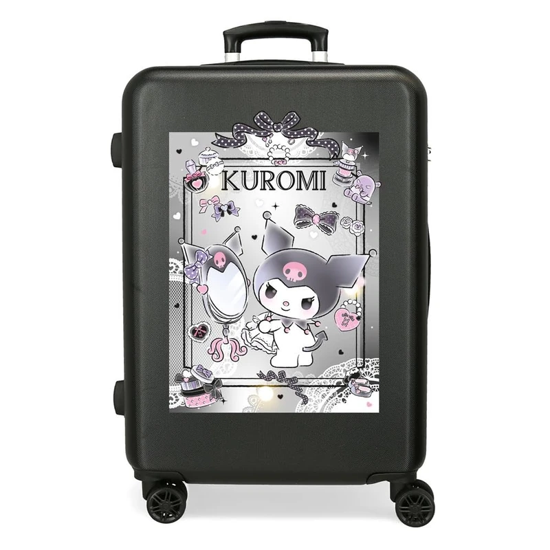 Sanrio Kuromi Dream Closer Suitcase Medium Black 46 x 65 x 23 cm Rigid 3 kg Combination Lock Side ABS 3 kg 56LExtensible Hand Luggage