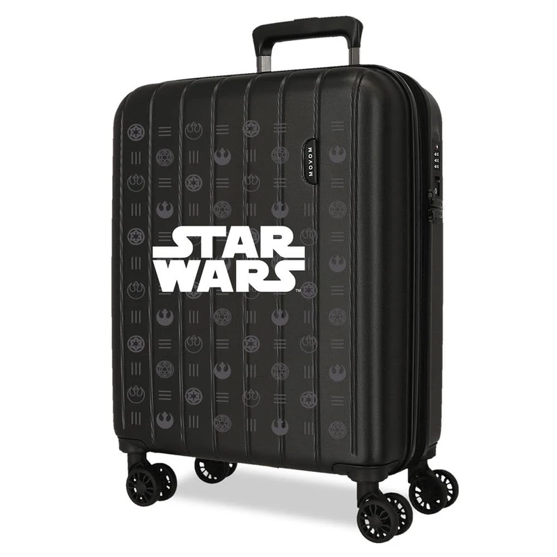 Joumma Star Wars Black Cabin Suitcase Black 40 x 55 x 20 cm Rigid 2.8 kg TSA Closure Integrated ABS 2.8 kg 37L Extendable Hand Luggage