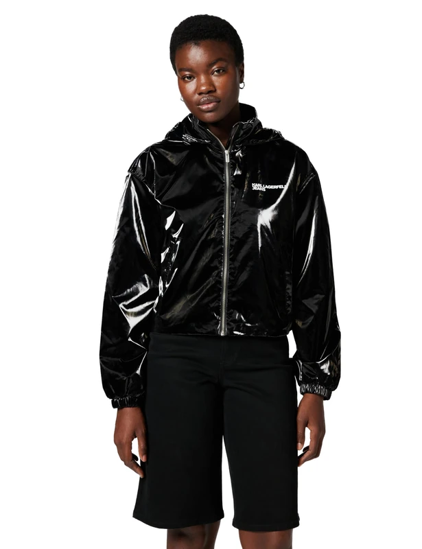 KARL LAGERFELD JEANS Women Shiny Jacket Black S