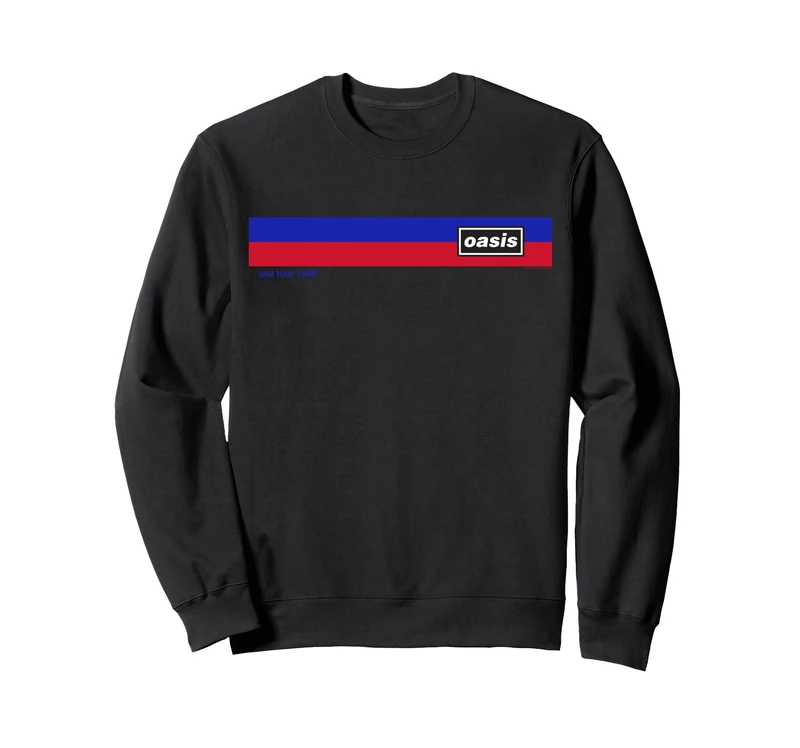 Oasis Amazon Exclusive Vintage USA Tour 1996 Black Sweatshirt - Image 1