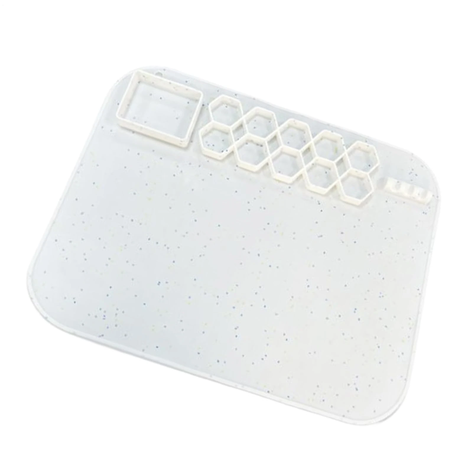 Kids Painting Mat, 15.57 Inch Silicone Artist Mat for Creative Art, Craft Projects with Non-Slip Nonstick Design, Drawing on Desk Counter for Resin Jewelry Casting, Color Mixing