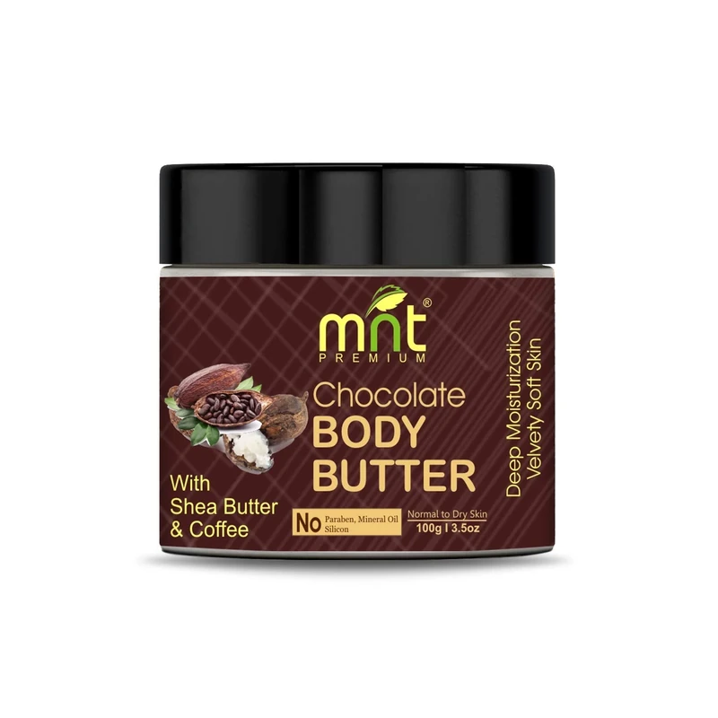 Chocolate Body Butter with Shea Butter & Coffee (100g/3.5 oz) for Dry Skin, Skretch Marks, Itchy Skin| No Paraben | No Mineral Oil | No Silicon