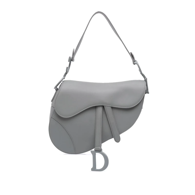 Pre-Loved Ultra Matte Calfskin Saddle Handbag