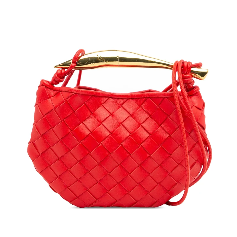 Bottega Veneta Pre-Loved Baby Lambskin Intrecciato Sardine Handbag
