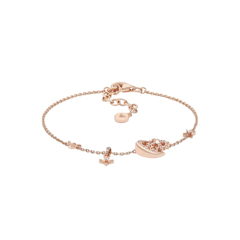 Emporio Armani Women's Rose Gold-Tone Sterling Silver Bracelet, EG3634221