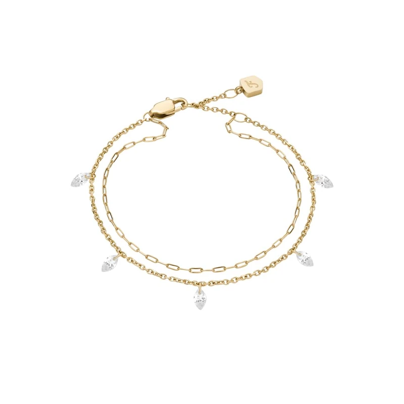 Fossil Ellis Women's Gold-Tone Stainless Steel Bracelet, JF04895710