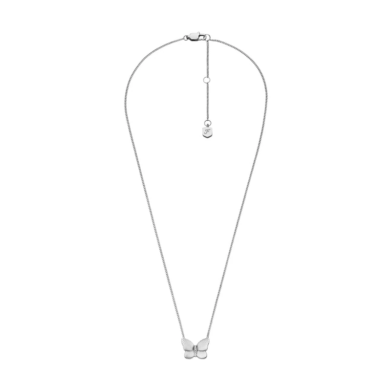 Fossil Sutton Women's Silver-Tone Stainless Steel Necklace, JF04935SET - Image 1