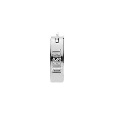 Diesel Font Men's Silver-Tone Stainless Steel Earring, DX1639040 - Image 1