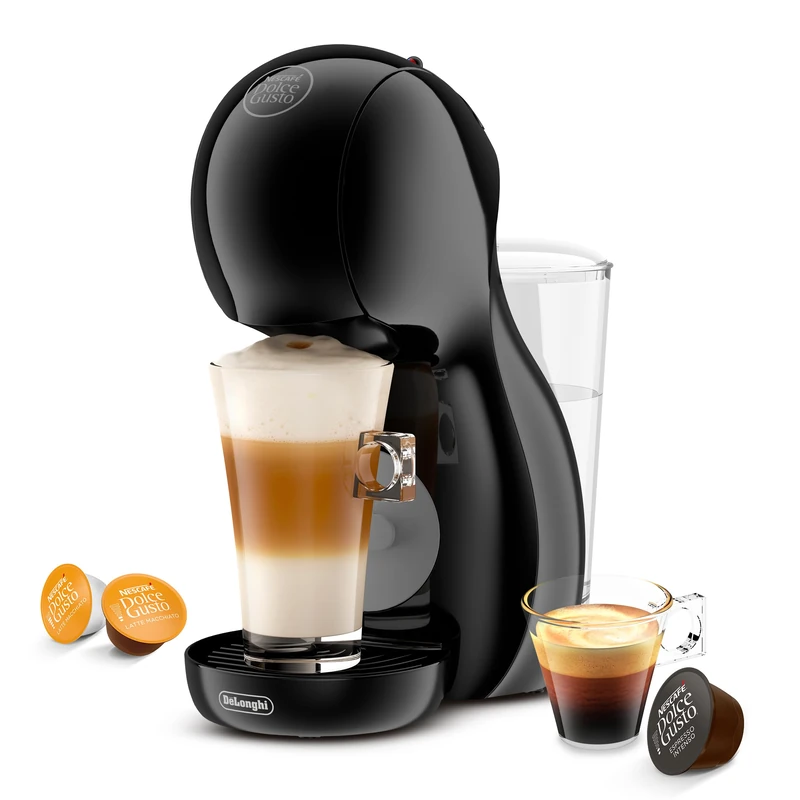 De'Longhi Nescafé Dolce Gusto Piccolo XS EDG210.BGY, Coffee Capsule Machine with Compact Design, Automatic Shutdown, Hot and Cold Beverages, 15 Bar Pressure, Black