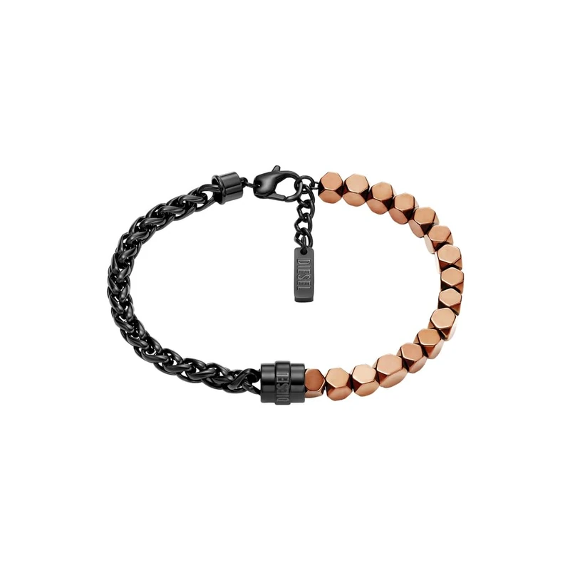 Diesel Font Men's Black Stainless Steel Bracelet, DX1648931