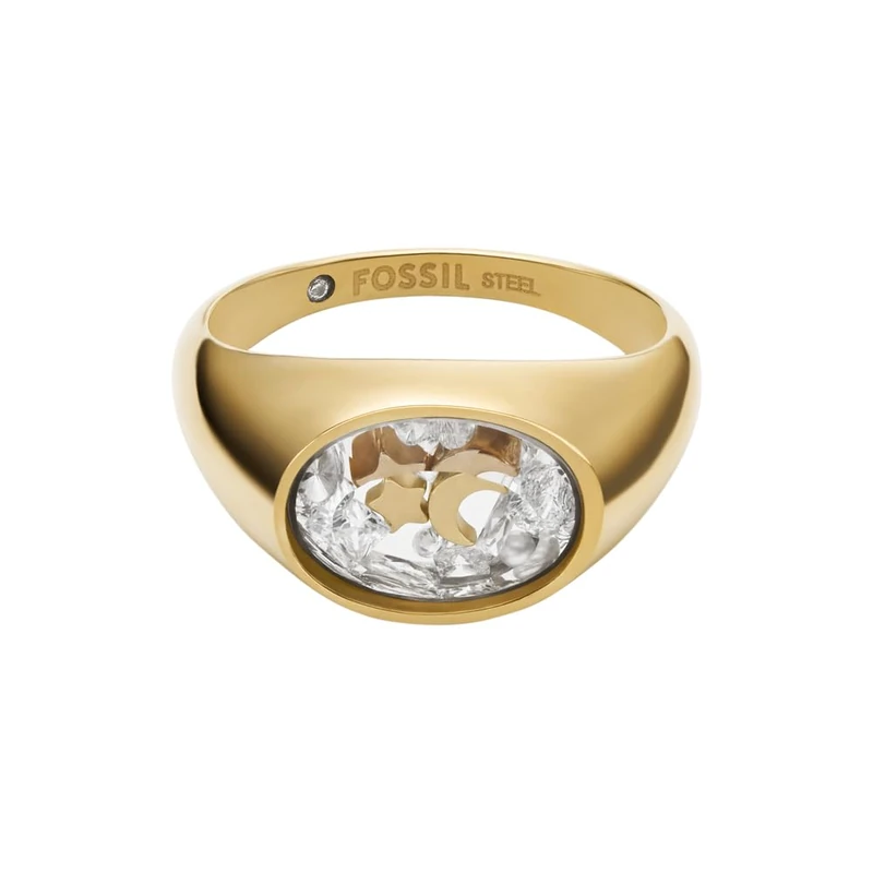 Fossil Sadie Women's Gold-Tone Stainless Steel Ring, JF048967106