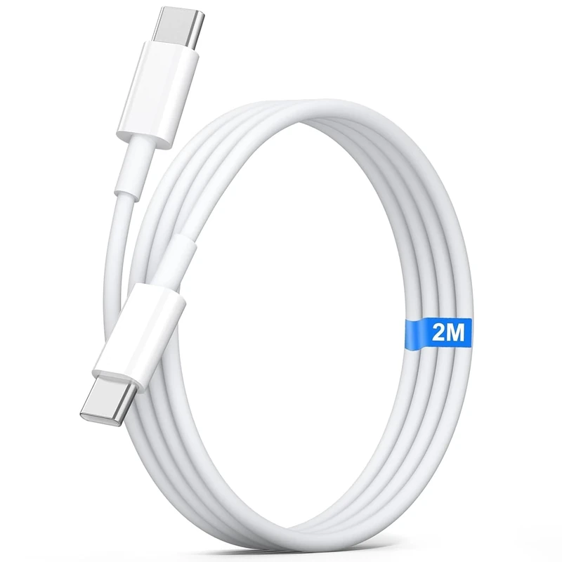 2M USB C to C Cable, Type C Fast Charging Cables, PD 3A USB C to Type C Charger Cable for Samsung Galaxy S25 S24 S23 S22 S21 S20 S24Ultra, A56 A55 A05s A06 A54 A53 A34 A33 A23 A16