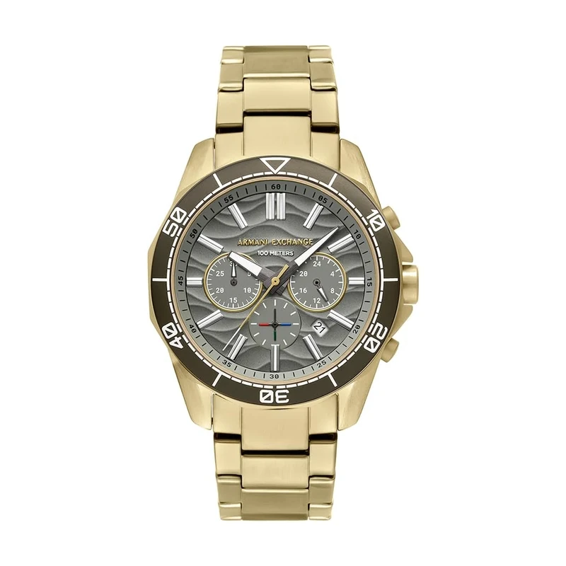 Armani Exchange Men's 44MM Gold-Tone Stainless Steel Watch, AX1970