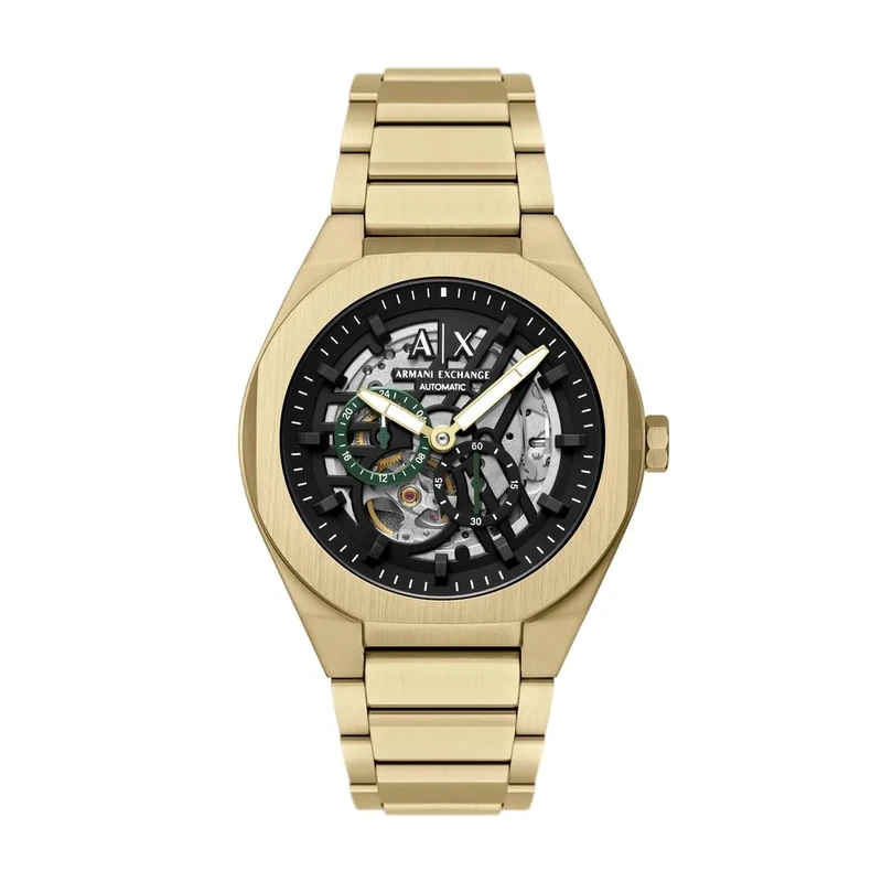 Armani Exchange Men's 44MM Gold-Tone Stainless Steel Watch, AX4194