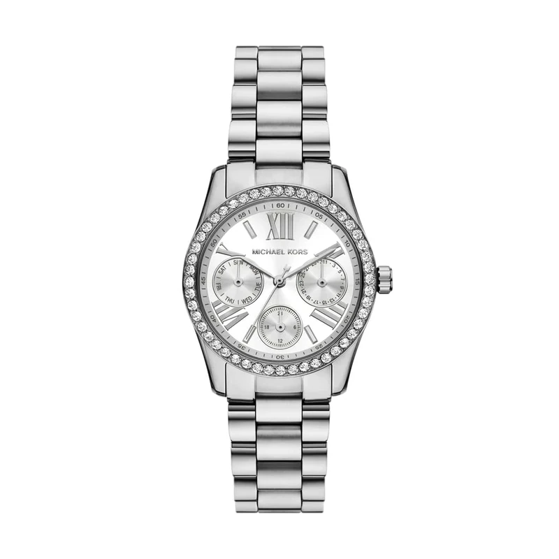 Michael Kors Lexington Women's 34MM Silver-Tone Stainless Steel Watch, MK4979