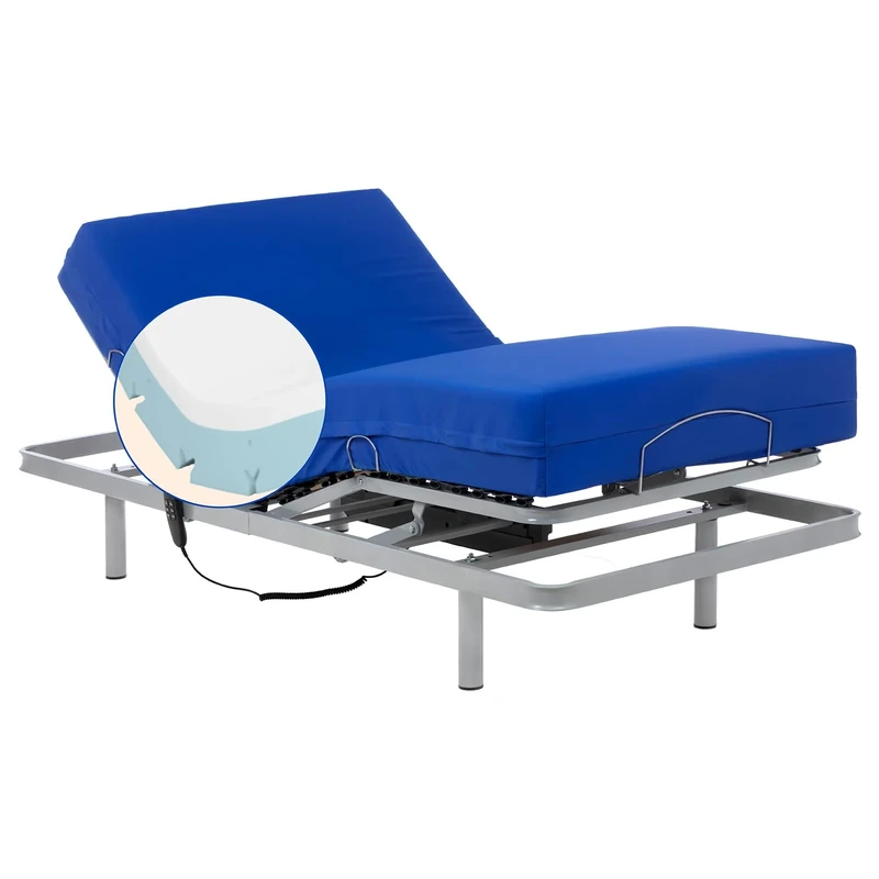 Geriafy – Professional V6 Set 3 ft Electric Adjustable Bed with Memory Foam Mattress | 7.9 in (20 cm) Thickness | Waterproof Cover