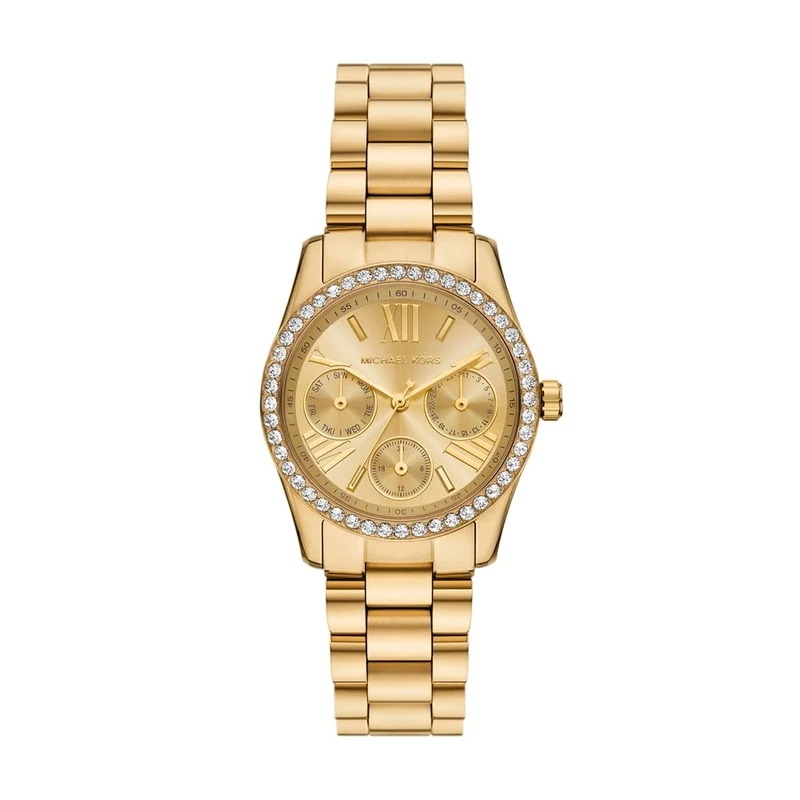 Michael Kors Lexington Women's 32MM Gold-Tone Stainless Steel Watch, MK4982