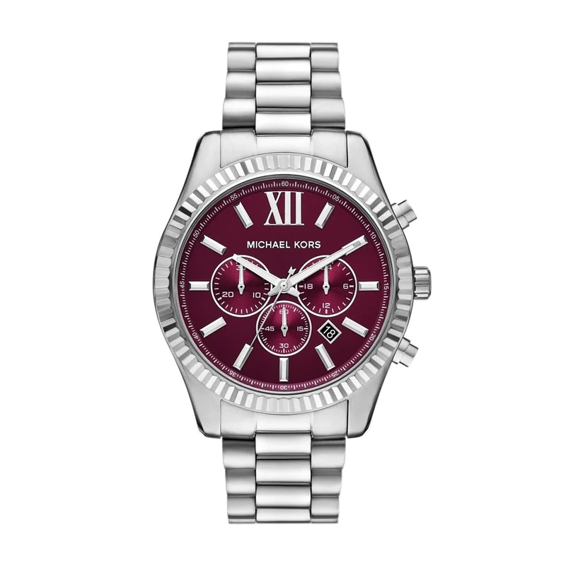 Michael Kors Lexington Men's 44MM Silver-Tone Stainless Steel Watch, MK9242