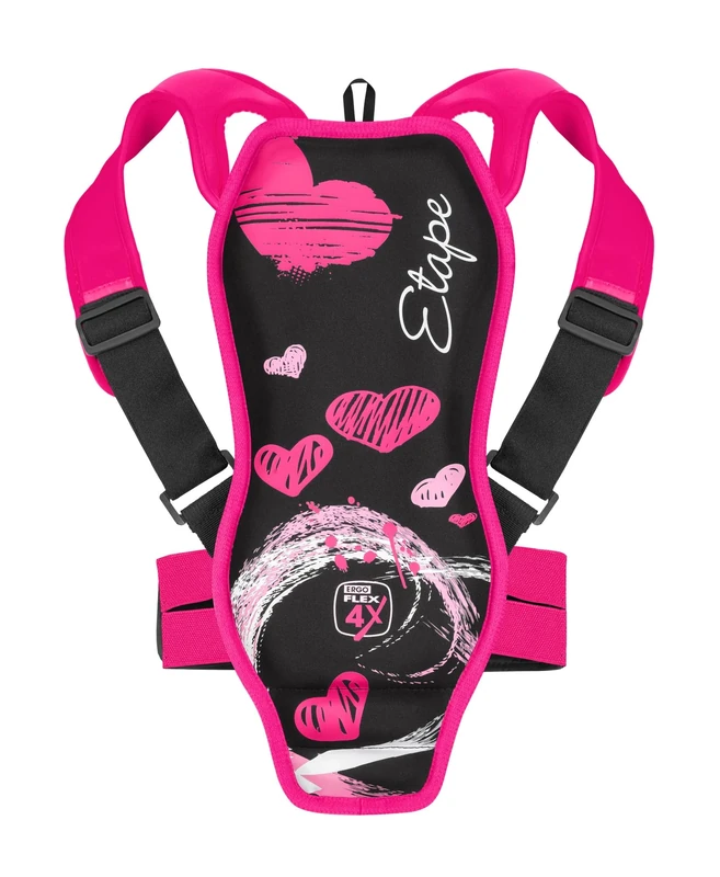 Etape Backbone Protection Gear, Black/Pink, 116-134 cm