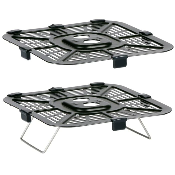 alpina Air Fryer Double XXL, Airfryer 11L, Hot Air Fryer with 2 Baskets, Duo Oven for 8 People, Folding Screen, Timer Function up to 60 Minutes, Temperature 60-200 °C, Black