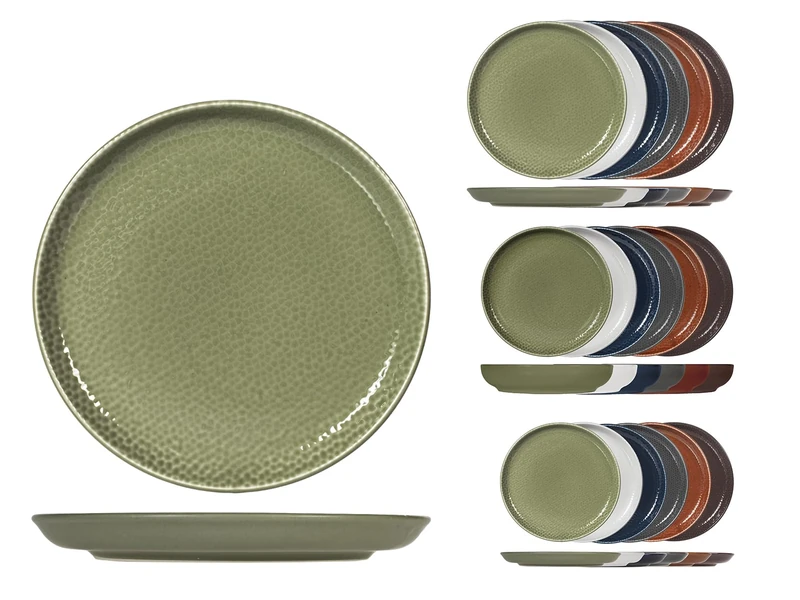 H&H, Nordic Havana 18-Piece Dinner Set, Stoneware Dinner Plates 26 cm, Bottoms 20.5 cm, Fruit 20 cm, Assorted Colours Autumn