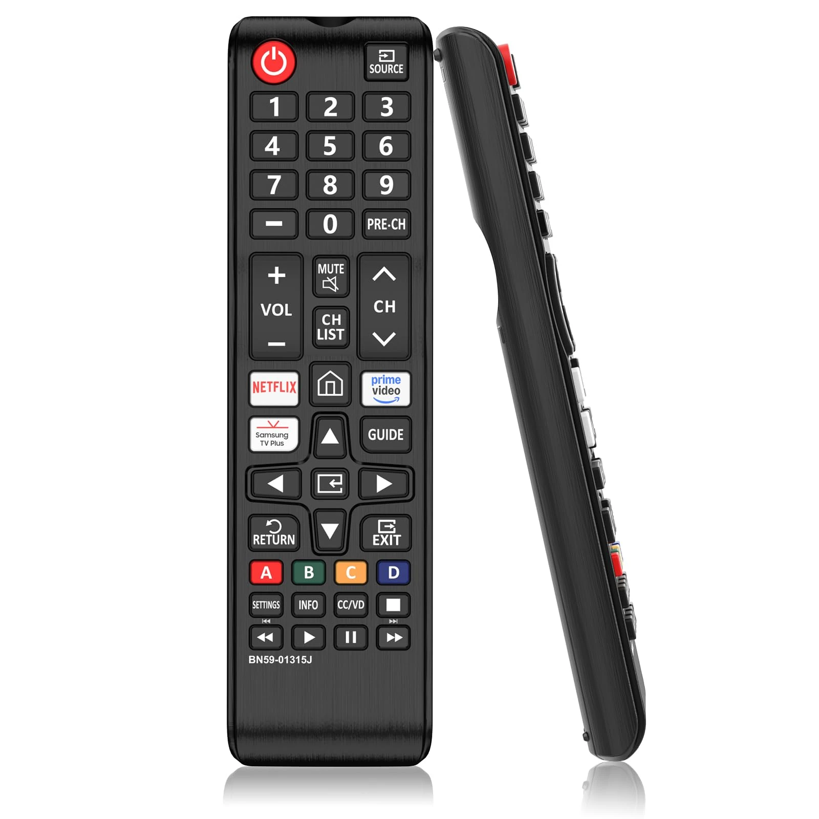 BN59-01315J Replacement for Samsung Smart TV Remote Control and Samsung LED LCD QLED 4K 8K UHD 3D HDTV HDR Curved Crystal Smart TV with Netflix, Prime Video, Plus Button