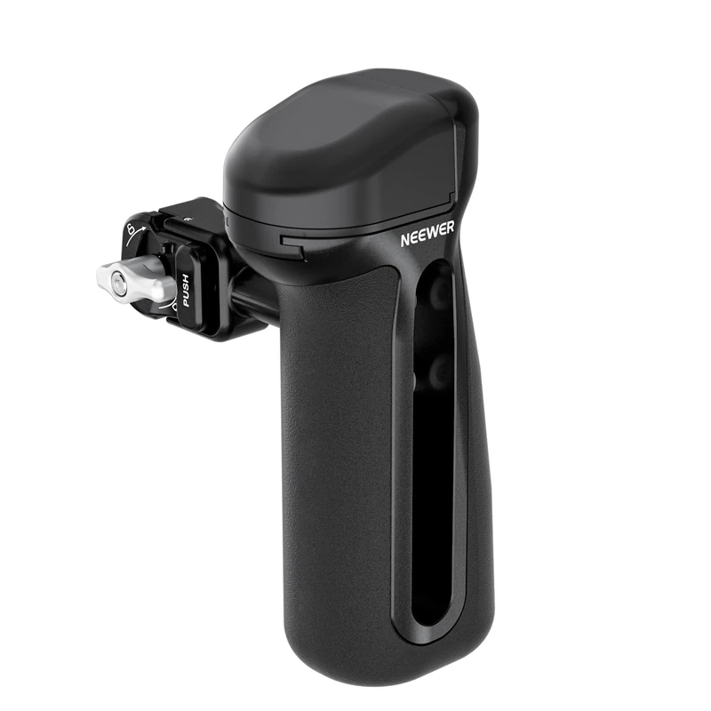 NEEWER Quick Release Side Handle with Anti Off Cold Shoe, 360° Rotation, Silicone Nonslip Grip, Compatible with iPhone 16 Pro Max S25 Ultra Phone Cage Accessories, PA148