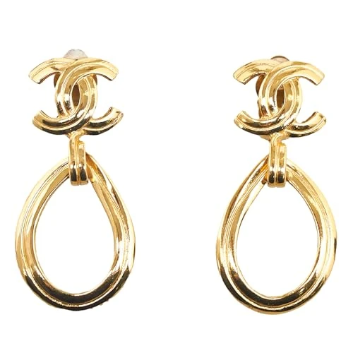 Chanel CC Drop Earrings - Gold Plated Pre-Loved Jewellery