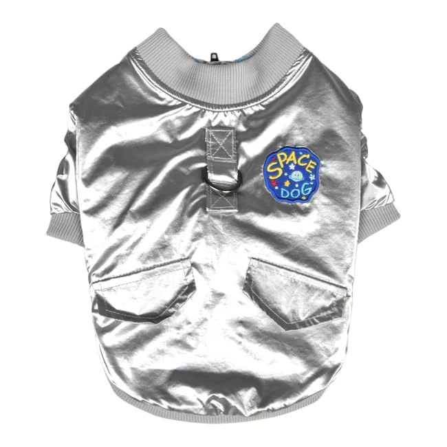 Olchi Space Glossy Jacket Silver XL Dog coat