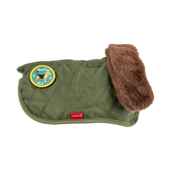 Highland Quilted Coat Khaki S Dog Coat