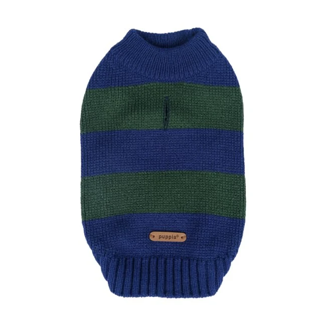 Rugby Stripe Knitwear Navy XL Winter Sweater for Dog - Image 1