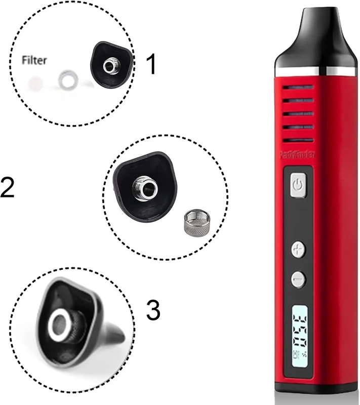 SOLOVAPE Pathfinder Dry Herb with Battery Dry Air Path(No Nicotine)-Red