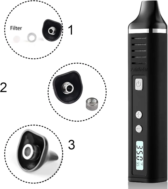 with 1800mAh Battery Dry Herb Vaporizer with Isolated Air PathRed(No Nicotine)