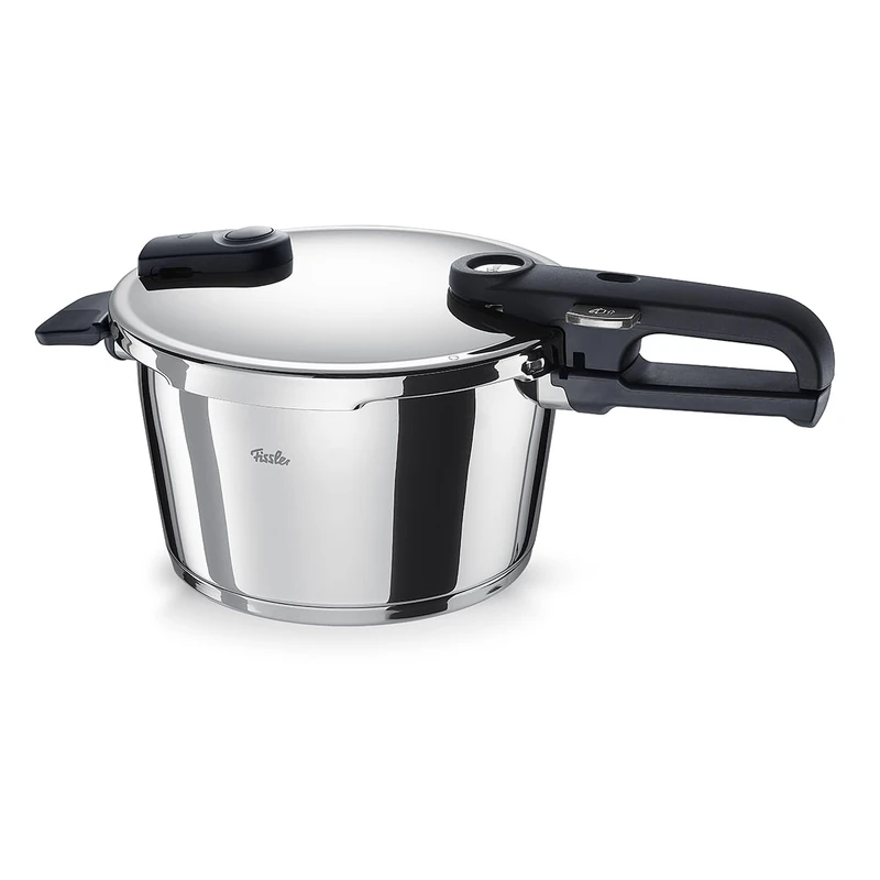 Fissler Vitaquick® Elemental Pressure Cooker 4.5 L (Diameter 22 cm) Sage Green - Made in Germany, 2 Cooking Levels, Energy Saving, Superthermic Base, Induction