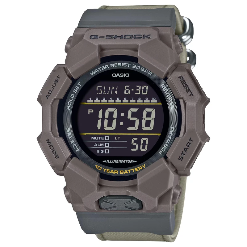 Casio Men's Digital Quartz Watch with Woven Strap GD-010CE-5ER