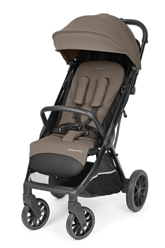 Peg Perego X-Country Off-Road Stroller - Pine Bark with Rain Cover - Image 1