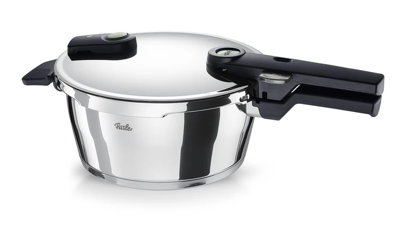 Fissler Vitaquick® Elemental Pressure Cooker 3.5 L (Diameter 22 cm) Sage Green - Made in Germany, Compact, 2 Cooking Levels, Superthermic Base, Induction