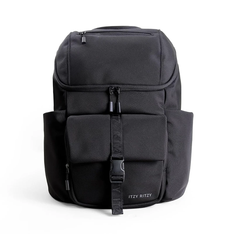 Itzy Ritzy Bucket Backpack, Black, Large - Image 1