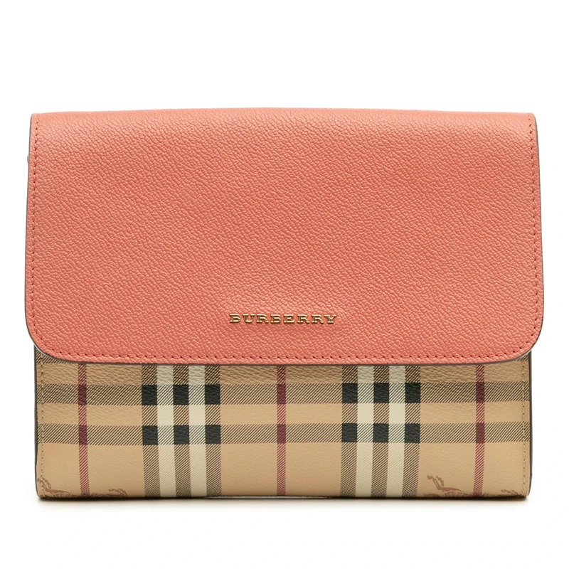 BURBERRY Pre-Loved Haymarket Check Coated Canvas And Calfskin Loxley Crossbody Bag