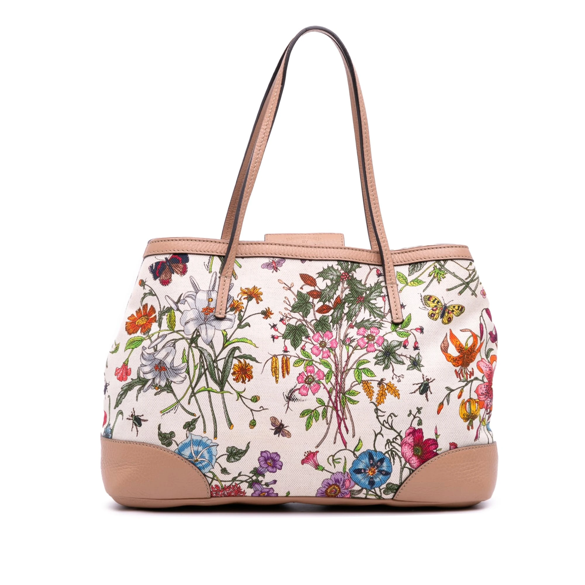 Gucci Pre-Loved Medium Canvas Flora Tote