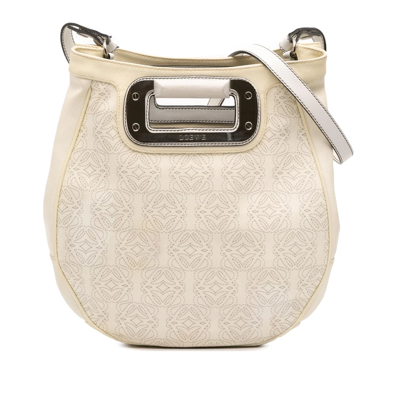 LOEWE Pre-Loved Anagram Leather Satchel Handbag