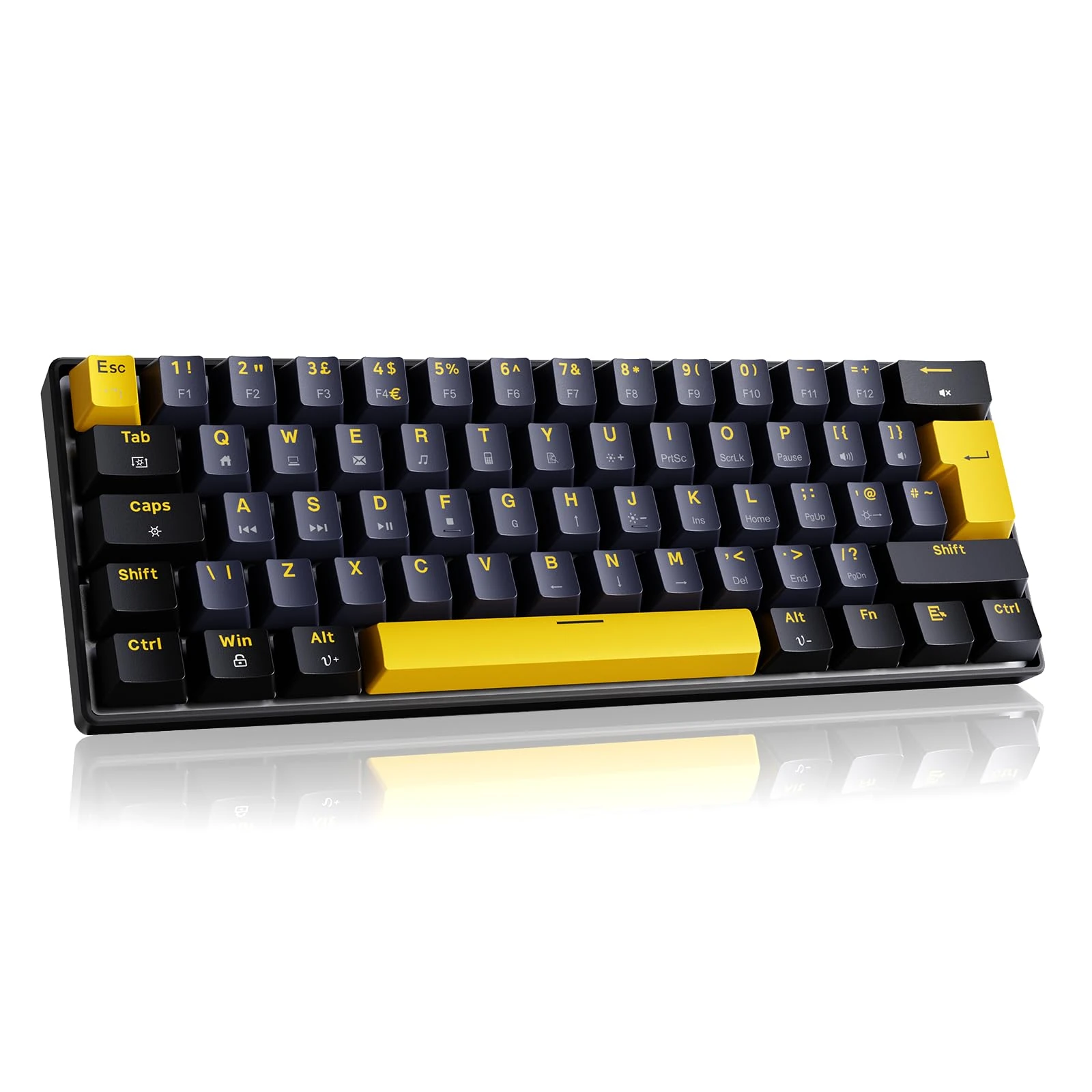 LexonElec x MAGIC-REFINER MK37 UK Layout 60% Wired Gaming Keyboard, Hot-Swap Magnetic Switch, 8000Hz Polling Rate, 0.04mm RT Accuracy, Rapid Trigger, 0.125ms Latency,RGB Backlit for PC/Mac(Star Black)